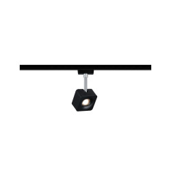 LED bėginis šviestuvas 8W matinės juodos/chromuotos CUBE