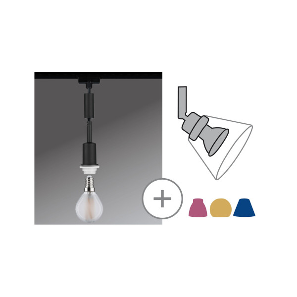 Track light hanging black 20W E14 230V DECO SYSTEM Track light hanging black 20W E14 230V DECO SYSTEM