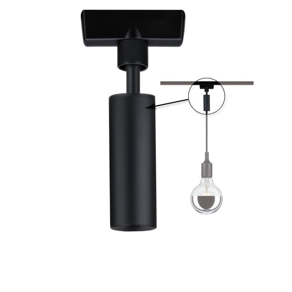 Universālais iekarināma gaismekļa adapteris melns