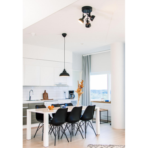 Kattovalaisin 3x40W musta TEODOR