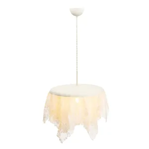 Ripplamp Ø45 cm valge MANCIA