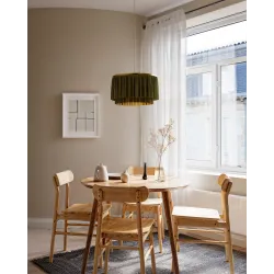 Ripplamp messing/roheline OPHELIA