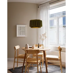 Ripplamp messing/roheline OPHELIA