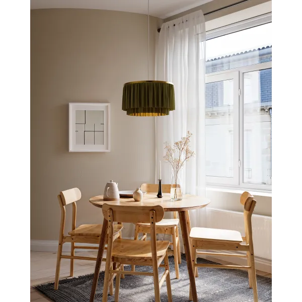 Ripplamp messing/roheline OPHELIA
