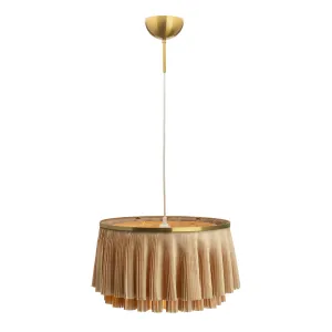 Ripplamp messing/beež OPHELIA