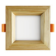 Recessed LED light SQUARE WOODLINE 90x90 3W IP20 3000K 187lm Pine