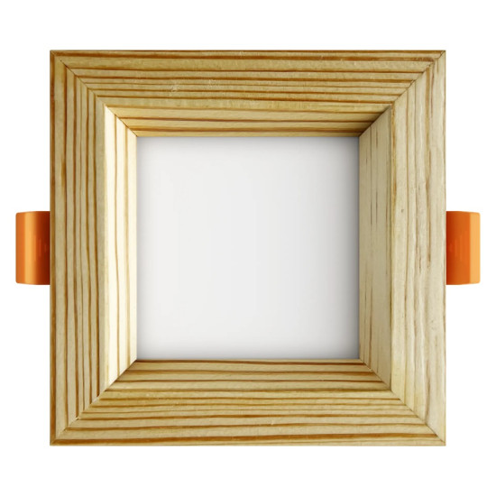 Recessed LED light SQUARE WOODLINE 90x90 3W IP20 3000K 187lm Pine