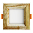 Recessed LED light SQUARE WOODLINE 90x90 3W IP20 4000K 206lm Ash