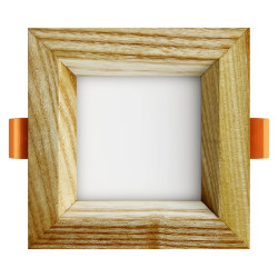 Recessed LED light SQUARE WOODLINE 90x90 3W IP20 3000K 187lm Ash