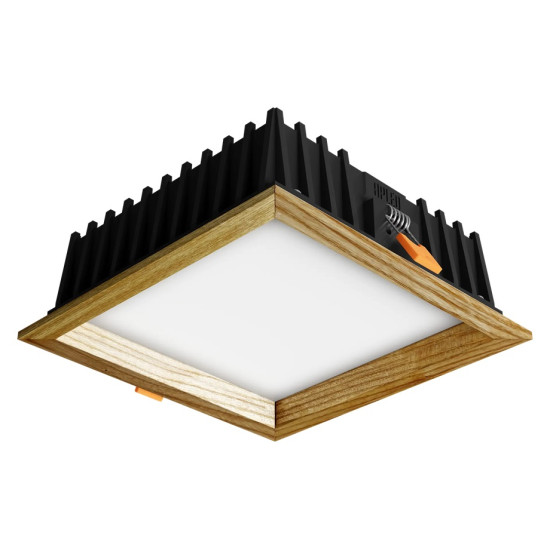 Iebūvēts LED gaismeklis SQUARE WOODLINE 120x120 6W IP20 3000K 525lm osis