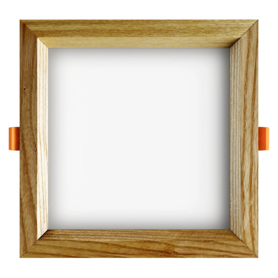 Recessed LED light SQUARE WOODLINE 120x120 6W IP20 4000K 558lm Ash