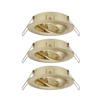 Recessed luminaire Spot swivelling max. 3x10W Brushed brass 230 V