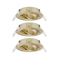 Recessed luminaire Spot swivelling max. 3x10W Brushed brass 230 V