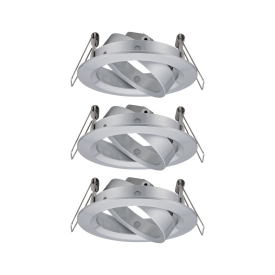 Recessed luminaire Spot swivelling max. 3x10W Turned aluminium 230 V