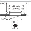 Recessed luminaire Spot swivelling max. 3x10W Turned aluminium 230 V