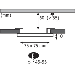 Süvistatav LED paneel IP44 4,5W VELUNA VARIFIT