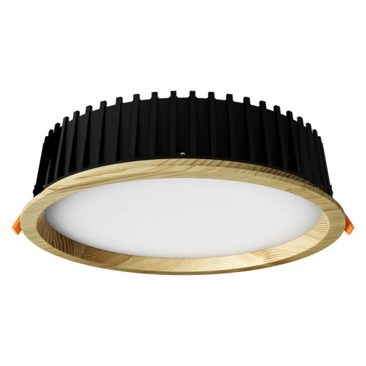 Įleidžiamas LED šviestuvas RONDO WOODLINE 264 18W IP20 3000K 1986 lm Pušis