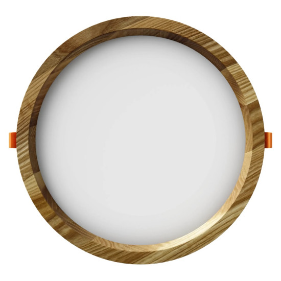Įleidžiamas LED šviestuvas RONDO WOODLINE 264 18W IP20 3000K 1986 lm — Ąžuolas