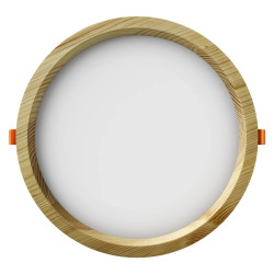 Įleidžiamas LED šviestuvas RONDO WOODLINE 264 18W IP20 4000K 2121 lm Pušis