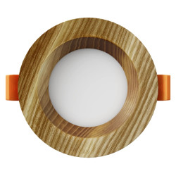 Įleidžiamas LED šviestuvas RONDO WOODLINE 90 3W IP20 3000K 176lm uosis