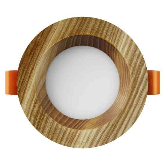 Įleidžiamas LED šviestuvas RONDO WOODLINE 90 3W IP20 3000K 176lm uosis