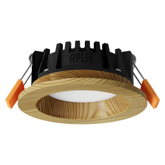Įleidžiamas LED šviestuvas RONDO WOODLINE 90 3W IP20 4000K 195 lm Pušis