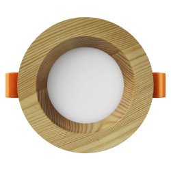 Įleidžiamas LED šviestuvas RONDO WOODLINE 90 3W IP20 3000K 176 lm Pušis