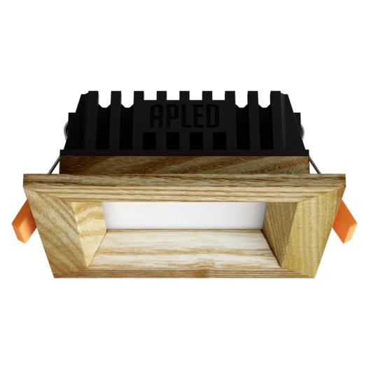 Įleidžiamas LED šviestuvas SQUARE WOODLINE 90x90 3W IP20 4000K 206 lm – diemedžio spalvos