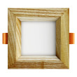 Įleidžiamas LED šviestuvas SQUARE WOODLINE 90x90 3W IP20 4000K 206 lm – diemedžio spalvos