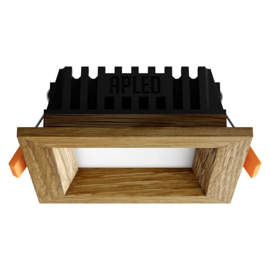 Įleidžiamas LED šviestuvas SQUARE WOODLINE 90x90 3W IP20 4000K 206 lm ĄŽUOLAS