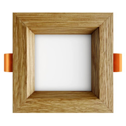 Įleidžiamas LED šviestuvas SQUARE WOODLINE 90x90 3W IP20 4000K 206 lm ĄŽUOLAS