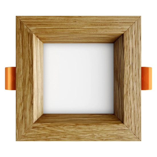 Įleidžiamas LED šviestuvas SQUARE WOODLINE 90x90 3W IP20 4000K 206 lm ĄŽUOLAS