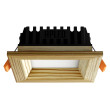 Įleidžiamas LED šviestuvas SQUARE WOODLINE 90x90 3W IP20 4000K 206 lm Pušis