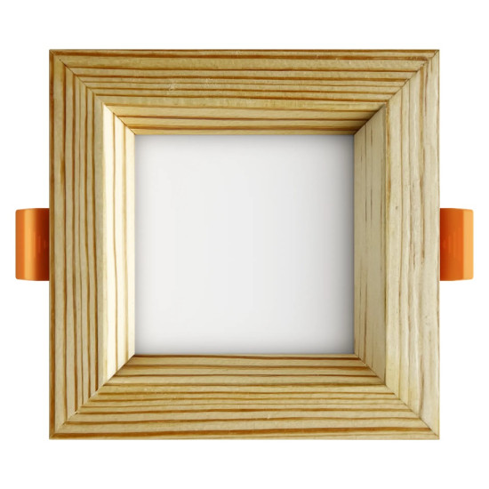 Įleidžiamas LED šviestuvas SQUARE WOODLINE 90x90 3W IP20 4000K 206 lm Pušis