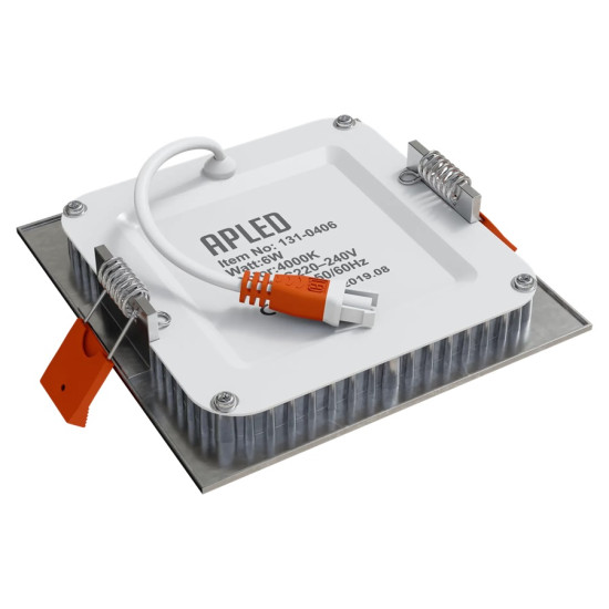 Upotettava alasvalo SQUARE 6W IP40 4000K 550lm standard hopea