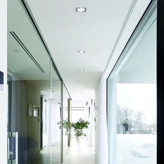 Upotettava alasvalo SQUARE 6W IP40 4000K 550lm standard hopea
