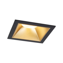 Įleidžiamas šviestuvas 3-step-dim Cole juodas/auksinis IP44 SQUARE