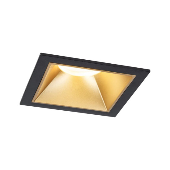 Įleidžiamas šviestuvas 3-step-dim Cole juodas/auksinis IP44 SQUARE