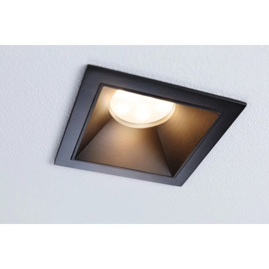 Įleidžiamas šviestuvas 3-Step-Dim šviesos reguliavimas Cole juodas IP44 SQUARE