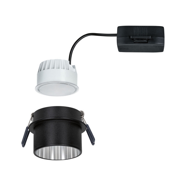 Recessed luminaire LED 6W Black matt#Brushed iron IP44 GIL