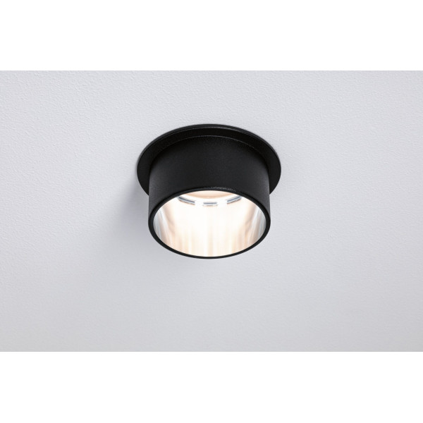 Recessed luminaire LED 6W Black matt#Brushed iron IP44 GIL