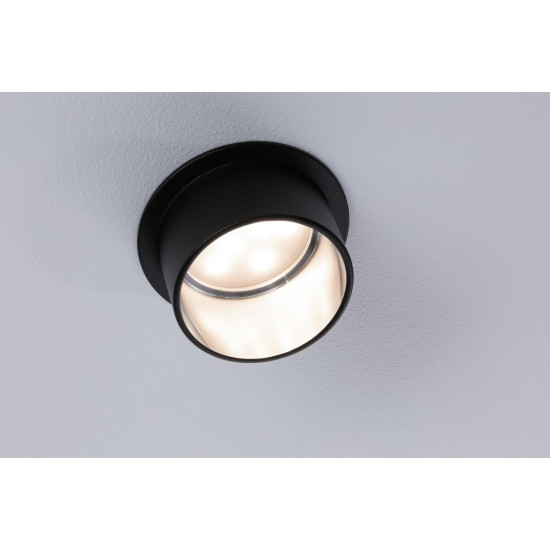Süvistatav valgusti LED 6W Matt must#Harjatud teras IP44 GIL