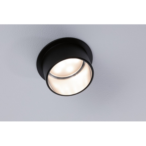 Recessed luminaire LED 6W Black matt#Brushed iron IP44 GIL