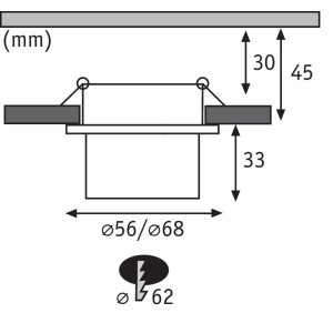 Recessed luminaire LED Black matt#Gold IP44 GIL Recessed luminaire LED Black matt#Gold IP44 GIL