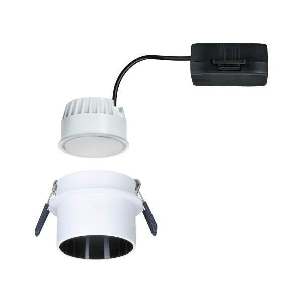 Recessed luminaire LED 6W Matt white#Black matt IP44 GIL