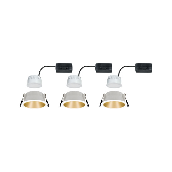 Süvistatav valgusti matt kuldne reflektor LED 3x6.5W 3-step dim COLE