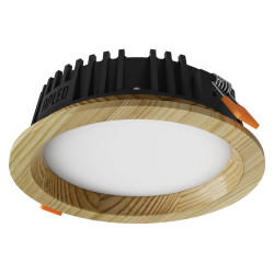 Recessed LED light RONDO WOODLINE 148 6W IP20 3000K 595lm Pine