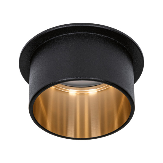 Recessed luminaire LED Black matt#Gold IP44 GIL