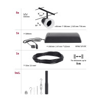 Cable system 5x10W GU5,3 black CONE BASIC Cable system 5x10W GU5,3 black CONE BASIC