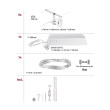 Kaablisüsteem  matt kroom Sheela Basic Set